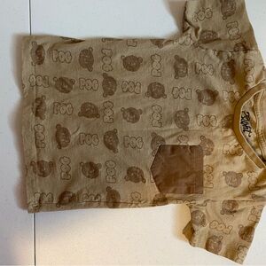 Brown Bear Print Kids Shirt